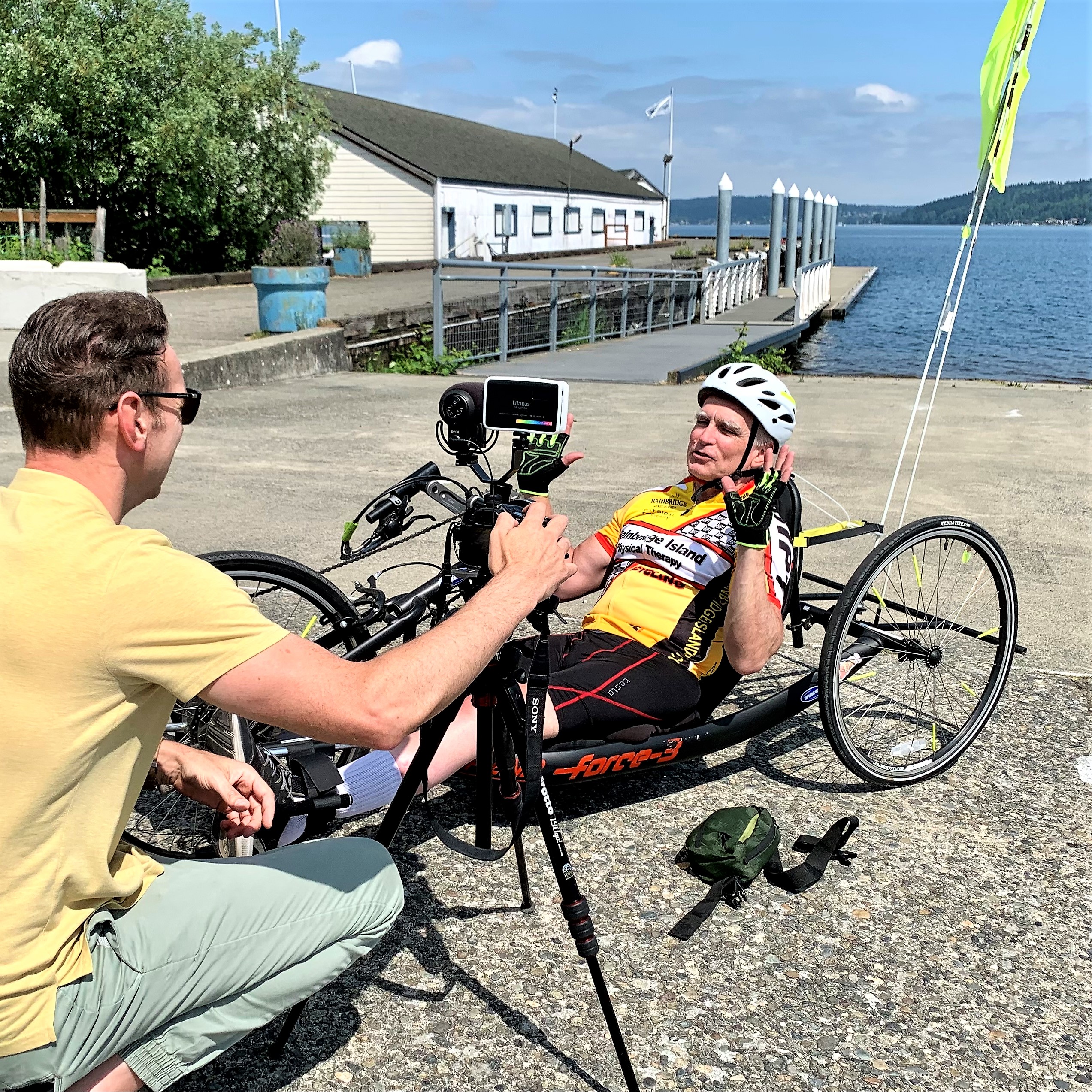 Chris Cashman of King 5 interviews Tom Ahearne 